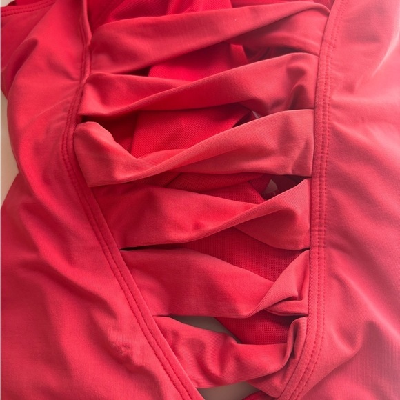 Bleu Rod Beattie scarlet twisted front one piece bathing suit size 12 - Picture 11 of 14